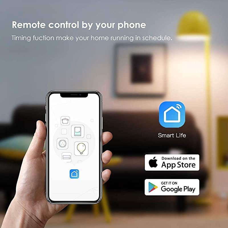 Power Strip, WiFi Surge Protector with 4 AC Outlets and 4 USB Ports, Compatible with Alexa Echo and Google Home Voice Control