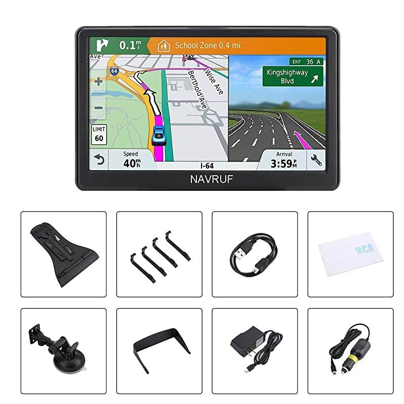 GPS Navigator, 7-inch 8GB HD Touch Screen GPS Navigation System, Voice Transition Direction, with Free Lifetime map Update