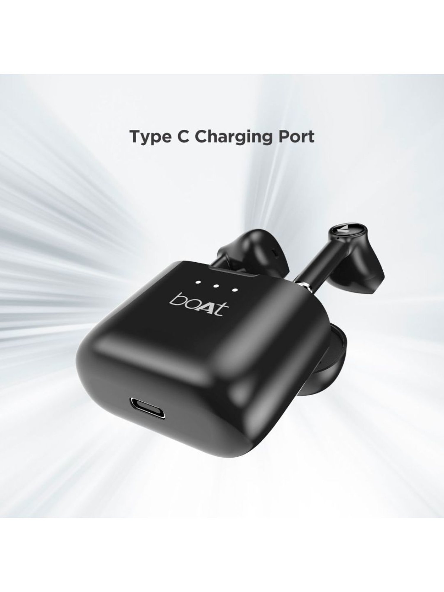 Boat Airdopes 131 In Ear Bluetooth Earbuds with Upto 60H Playback (Black, True Wireless)