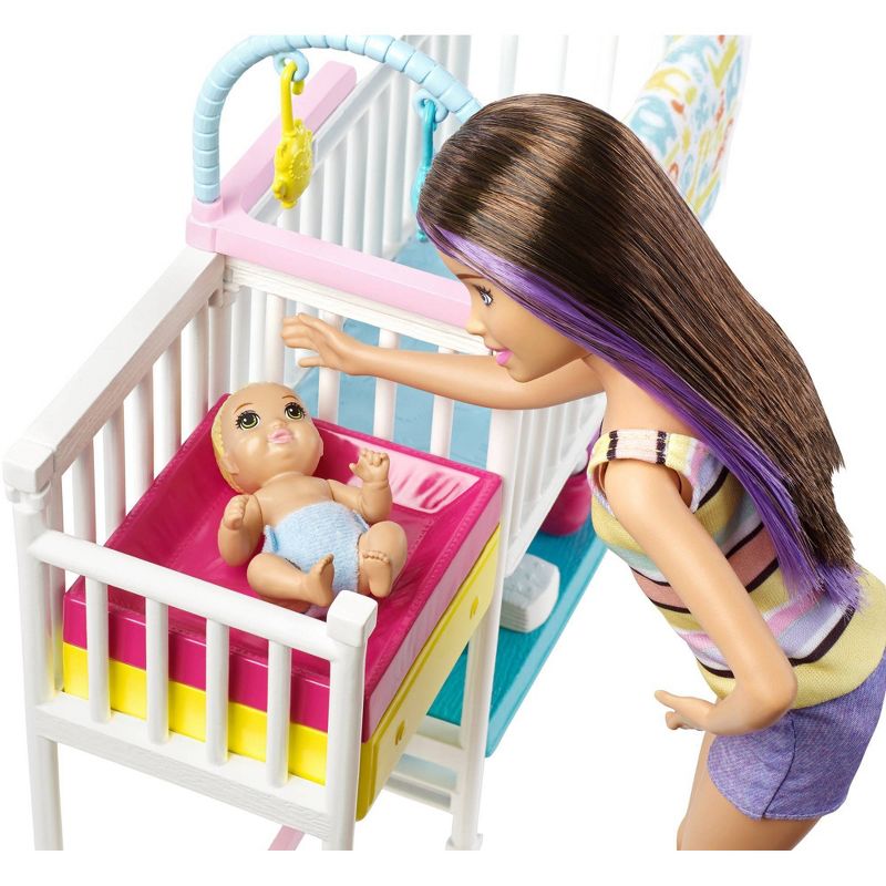 Barbie Skipper Babysitters Inc Nap 'n' Nurture Nursery Dolls and Playset