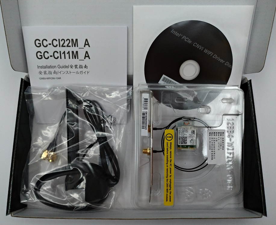 Gigabyte Dual-Band GC-CI22M_A Intel CNVi WIFI Upgrade Kit Bluetooth 5 Fit CNVi slot H370 B360 H310 series
