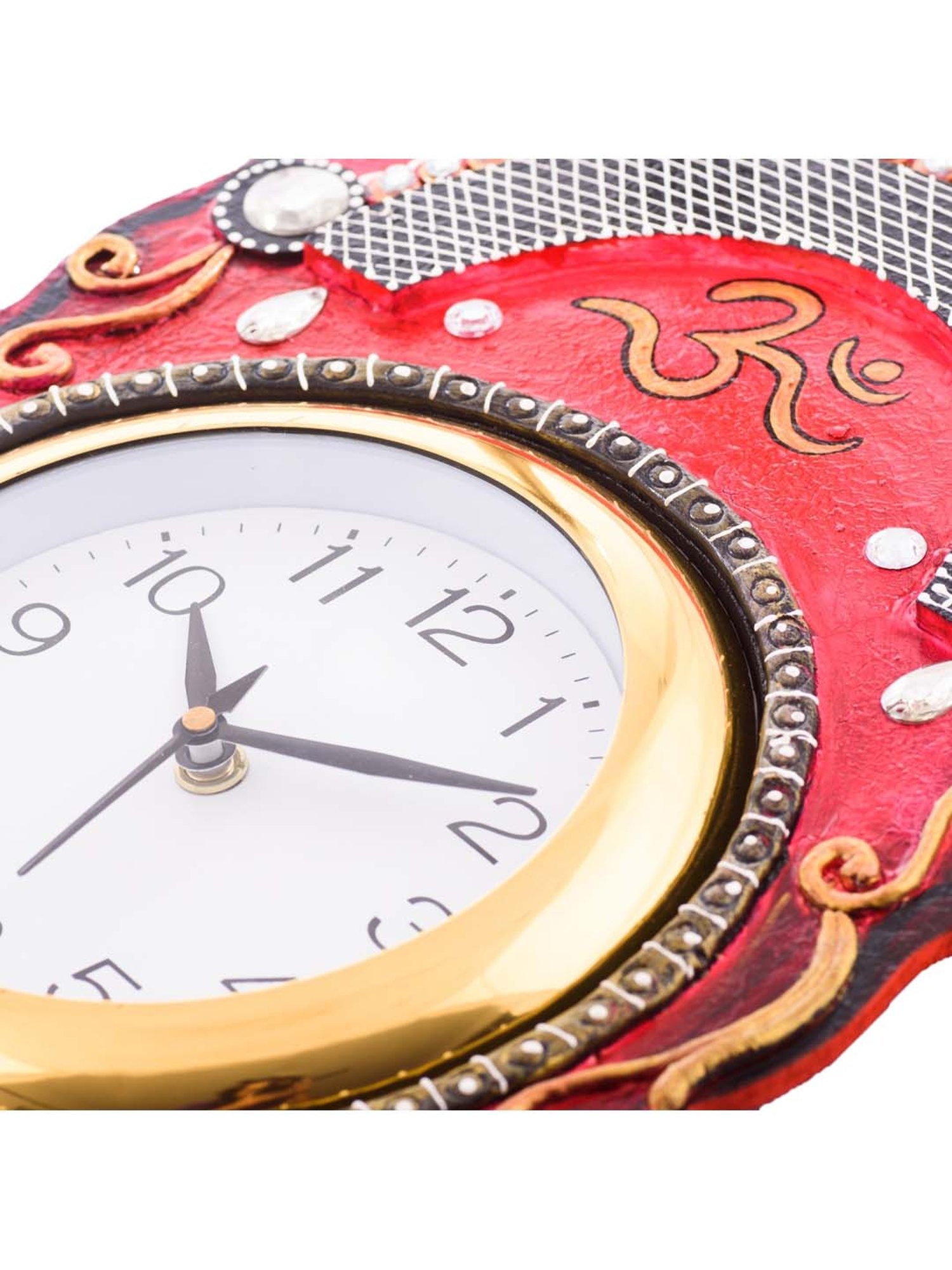 eCraftIndia Musical Instruments Embossed Colorful Wooden Handcrafted Wooden Wall Clock