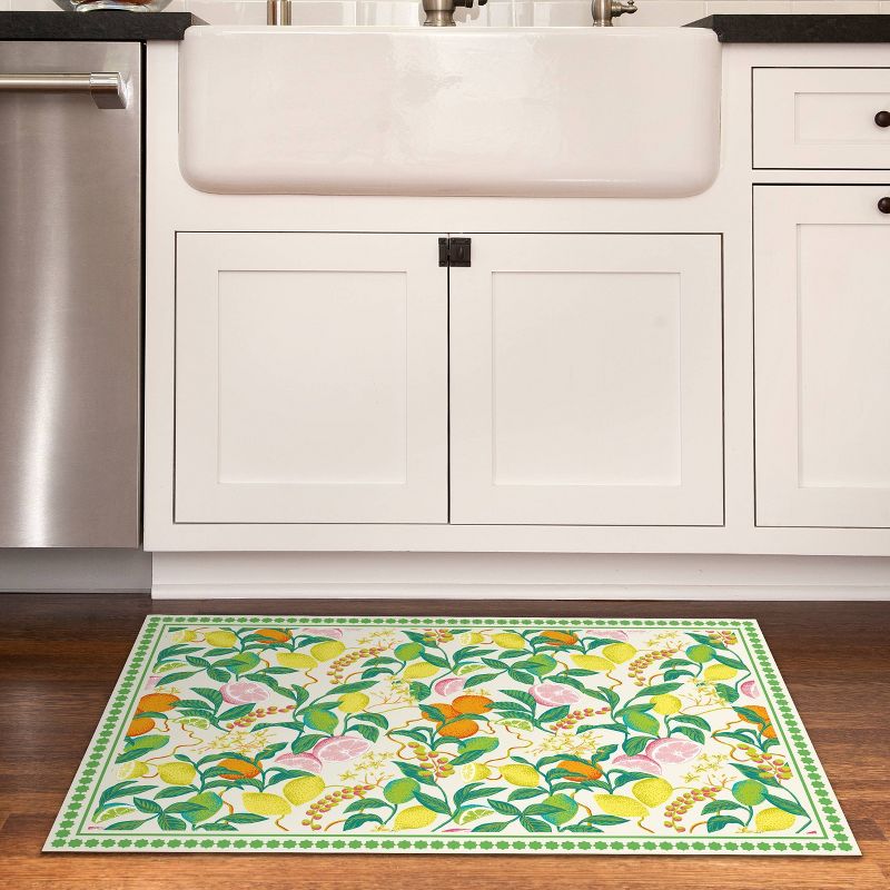 Tempaper 1'8"x2'6" Citrus Indoor/Outdoor Vinyl Floor Rug
