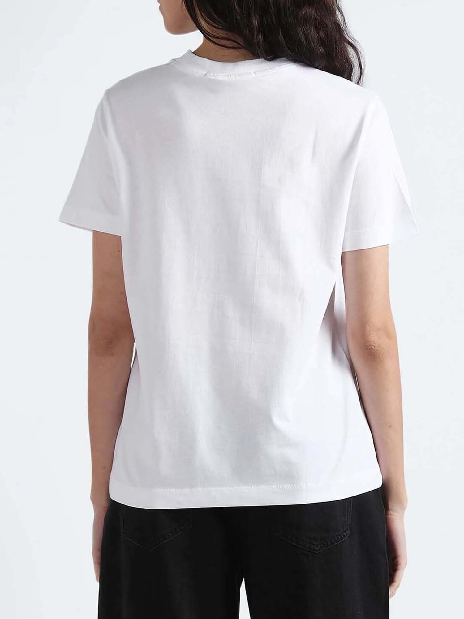 Calvin Klein Bright White Embroidery Regular Fit T-Shirt