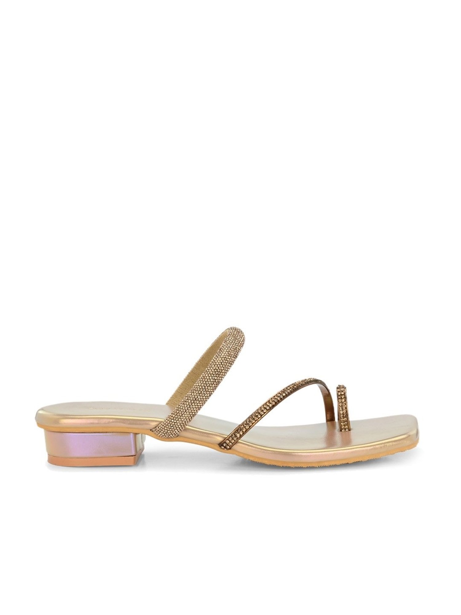 Clog London Women's Golden Toe Ring Sandals