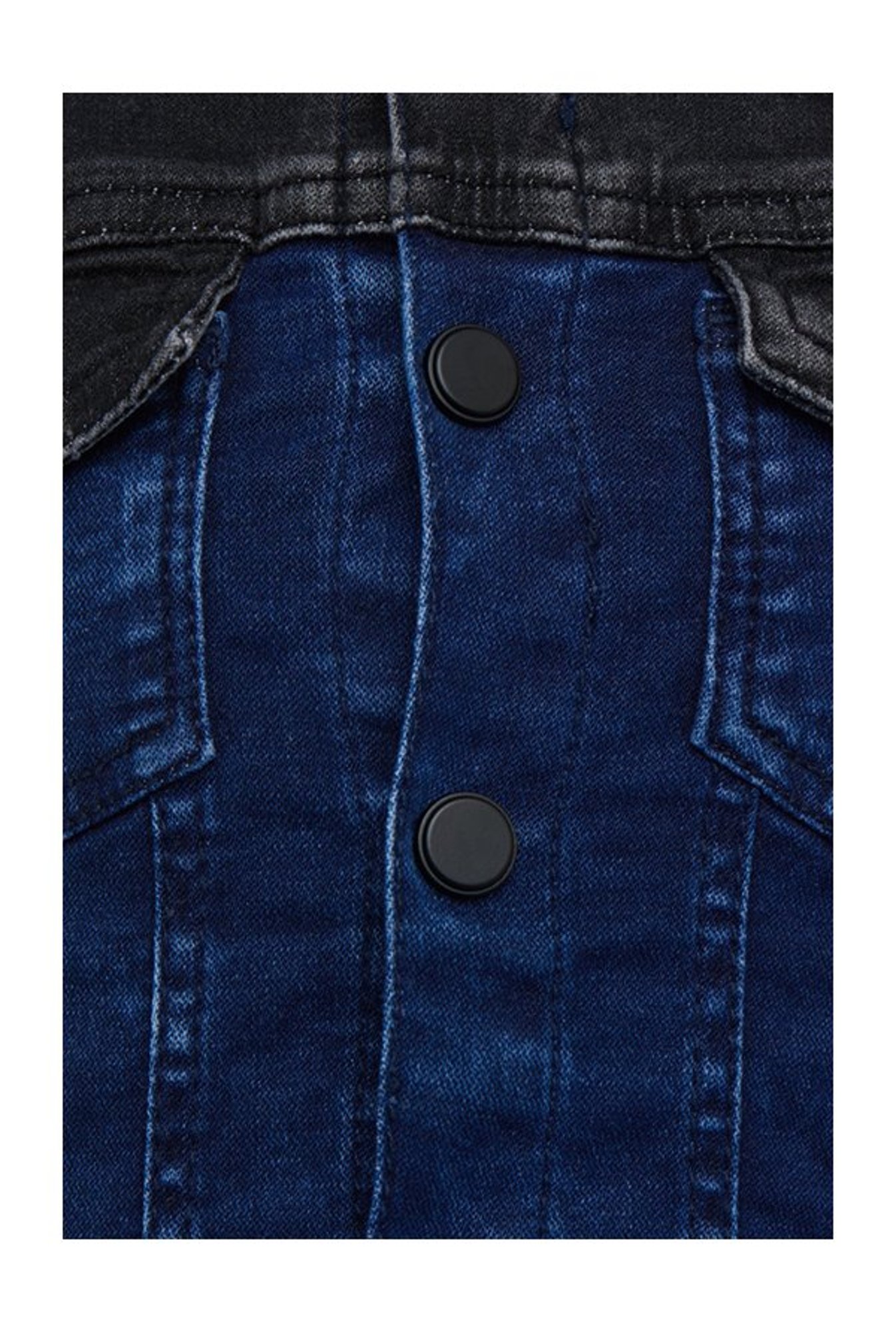 Tales & Stories Kids Blue & Black Solid Summer Jacket