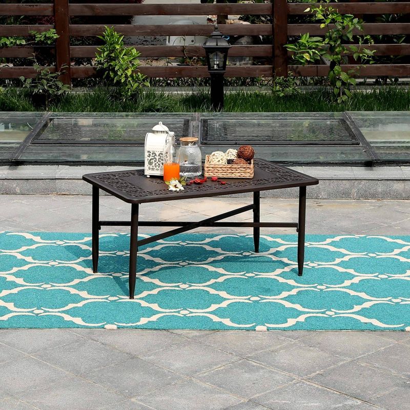 Sheldon Round Coffee Table - Black - Courtyard Casual