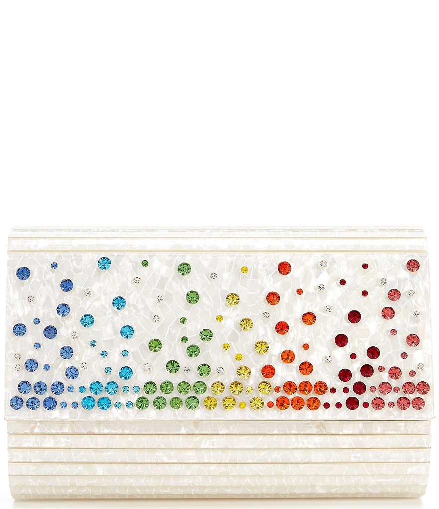Kurt Geiger London Rainbow Crystal Party Clutch