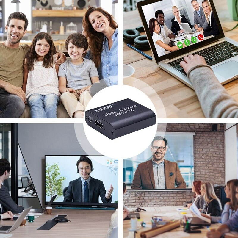 Lejiahong Video Capture Card HDMI Video Capture 1080P HD Video Recording Streams with Loop Out Usb3.0 Grabber Cards