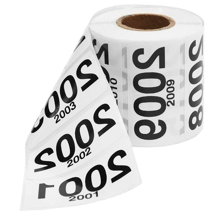 Live Sales Consecutive Reversed Mirrored Number Stickers 2001 to 2500 Labels (2"x1", Total 500 Count)
