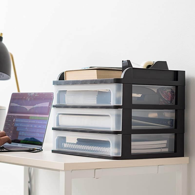 DDSM3 Medium Desktop Drawer System Black