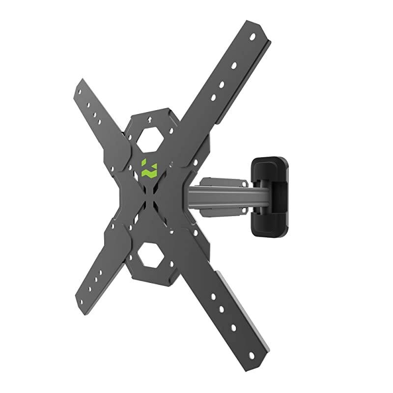 PS200 Full Motion Articulating TV Wall Mount for 26inch to 60inch TVs | Integrated Cable Management | Low Profile and 14 Inch Extension | Single Stud Wallplate