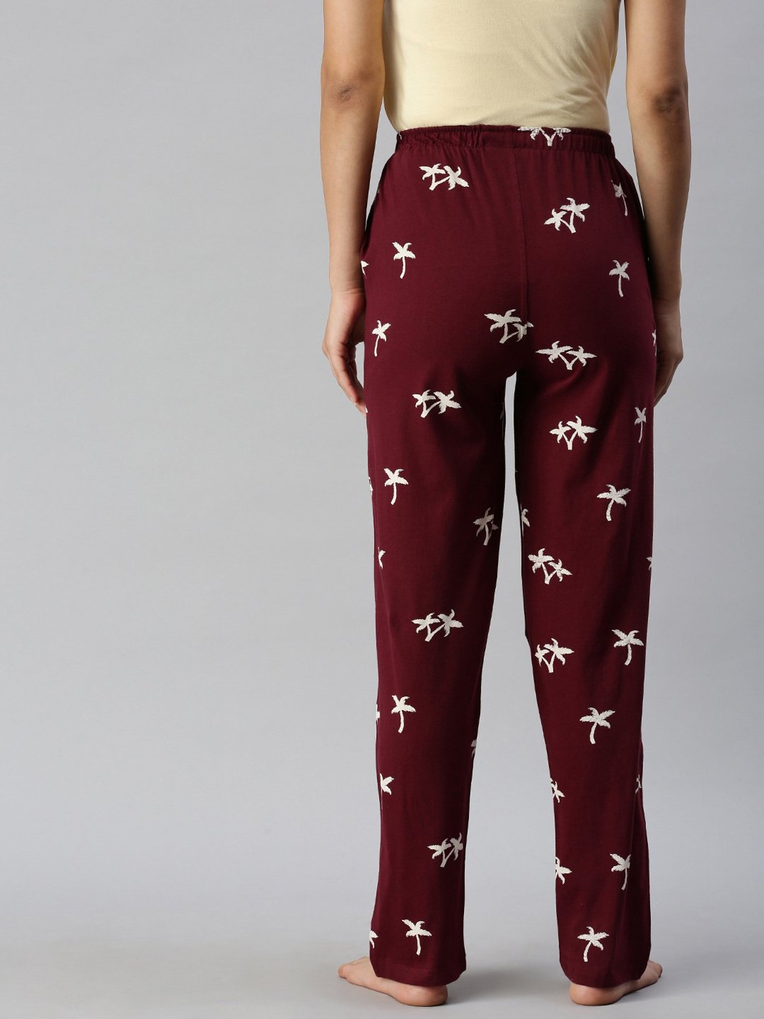 Kryptic Maroon Printed Pyjamas