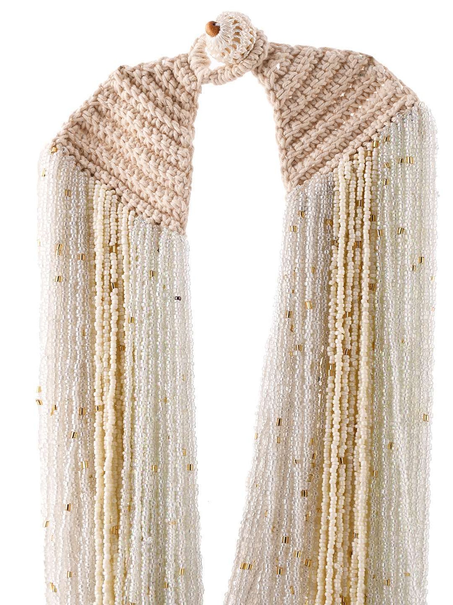 Imli Street White Long Beaded Necklace