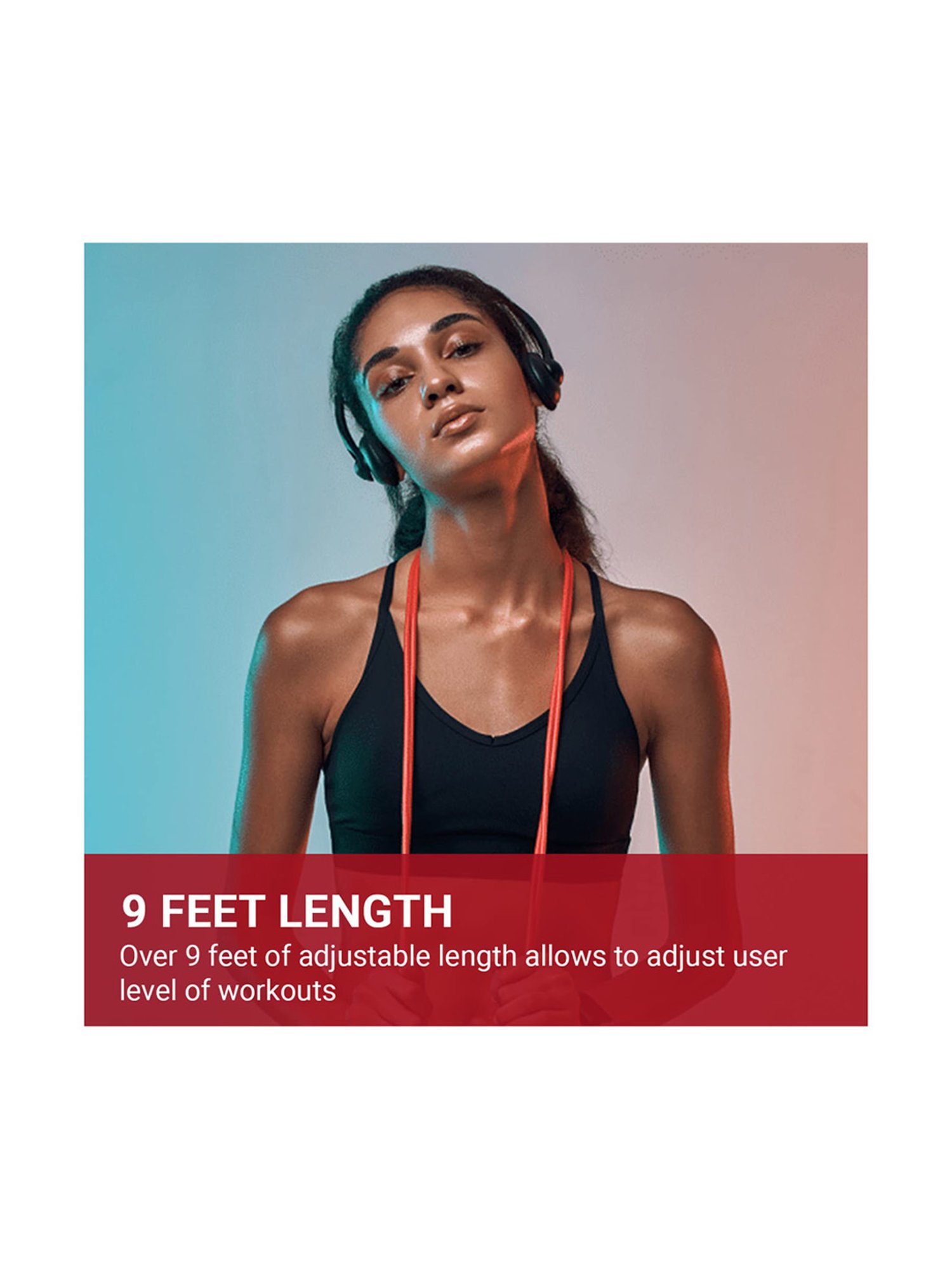 MAXPRO MPJR001 Adjustable PVC Jump Rope (Red)