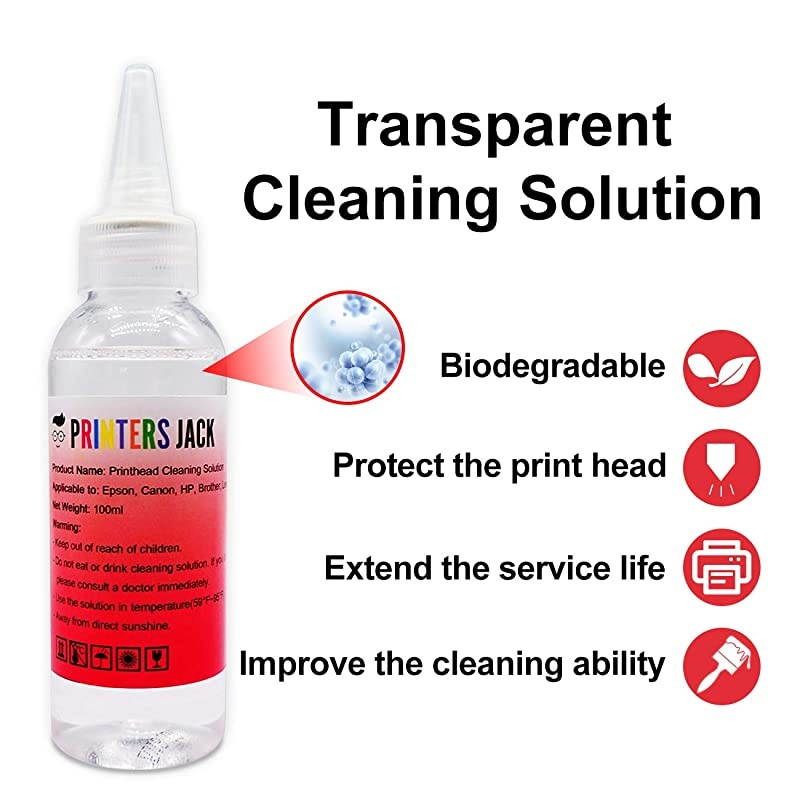 Printers Printhead Cleaning Kit for Epson WF-3640 WF-7620 WF-3620 WF-2750 WF-7610 WF-2650 WF-7710 ET-2650 ET-2550 C88 R2000 R2880 XP-420 XP-320 XP-410 XP-420 Liquid Printers