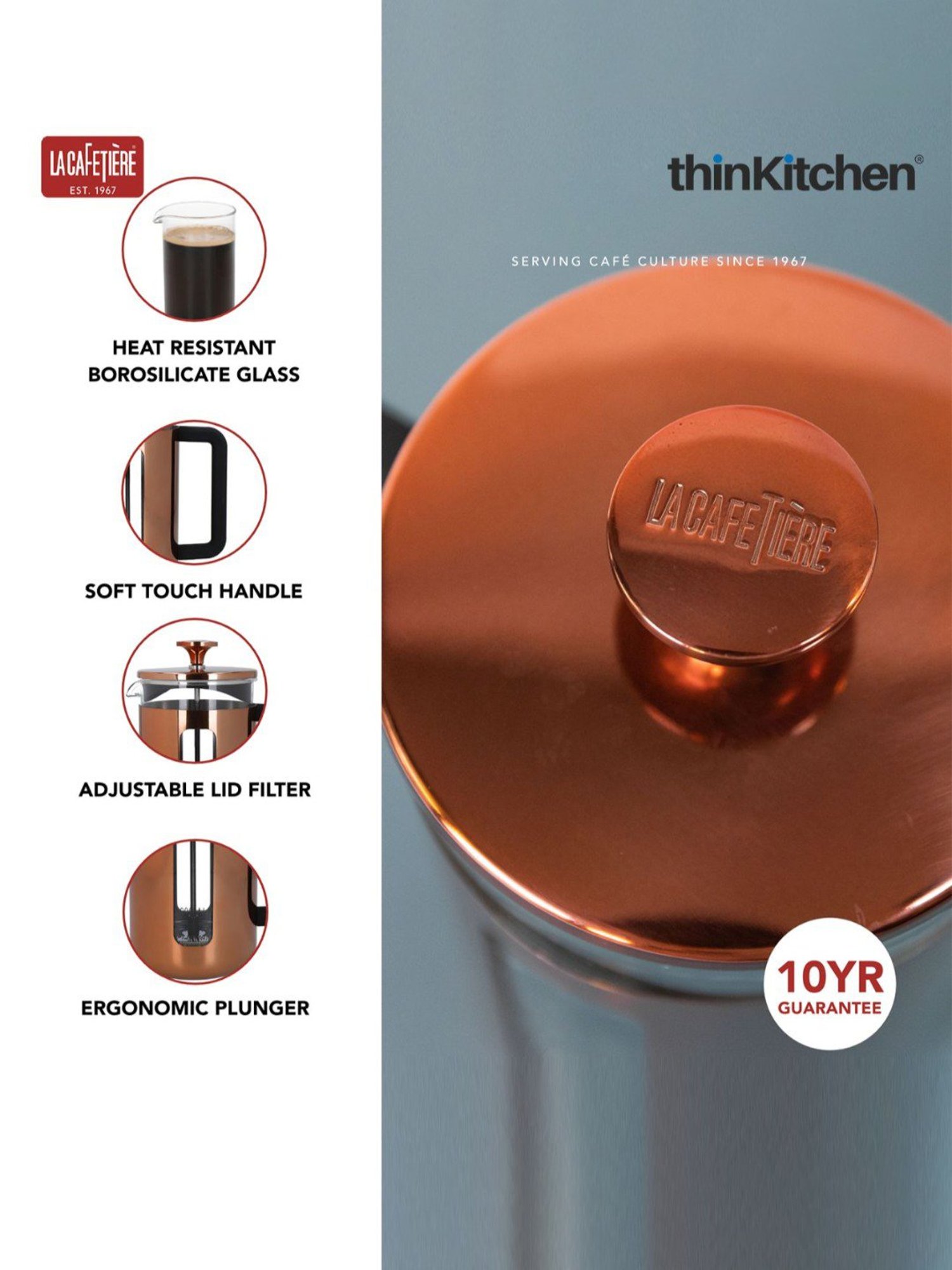 Milton Silver Stainless Steel Thermal Coffee Pot (500 ml) - Set of 1