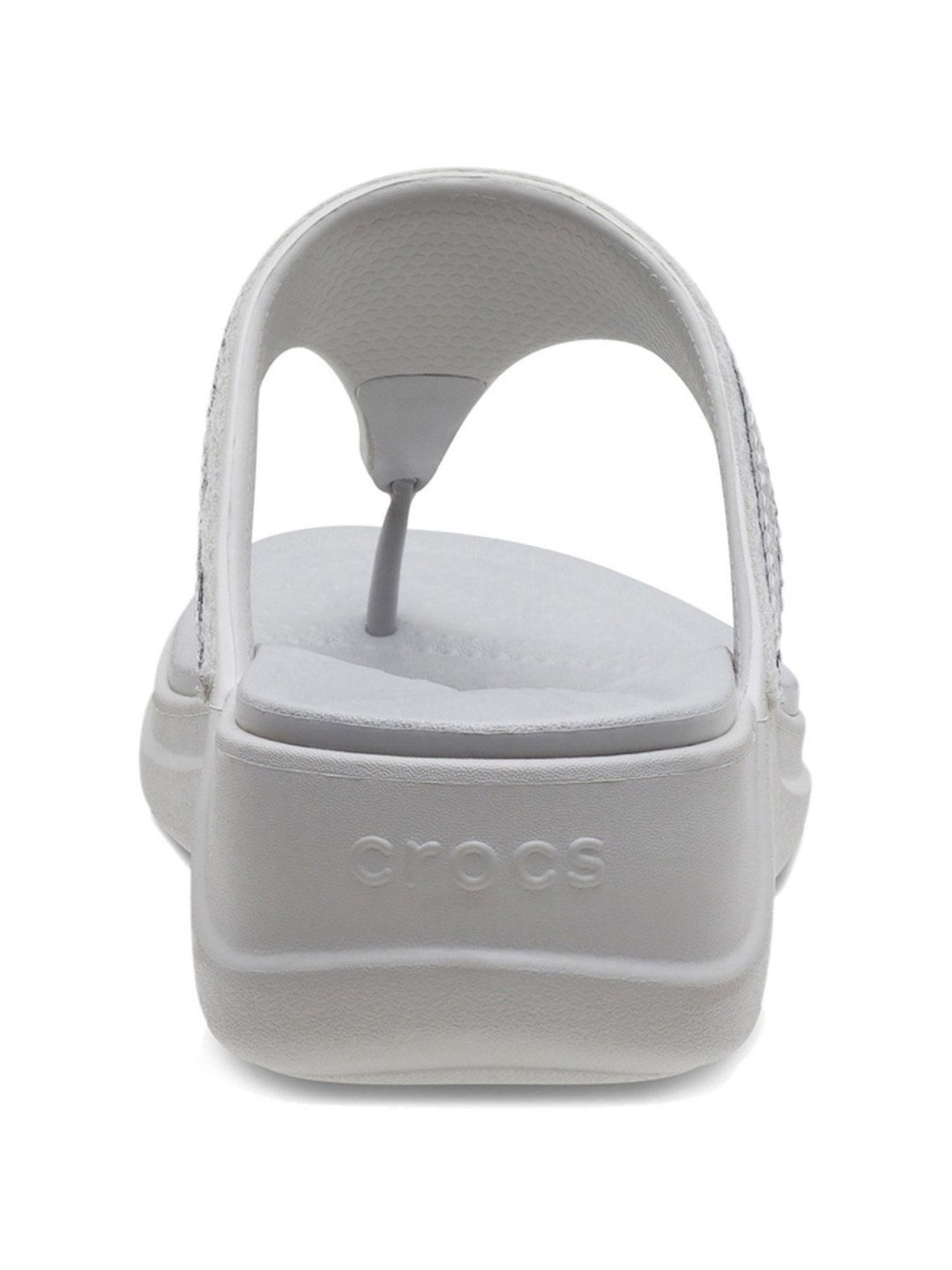 Crocs Women's Boca Silver Wedge Flip Flops