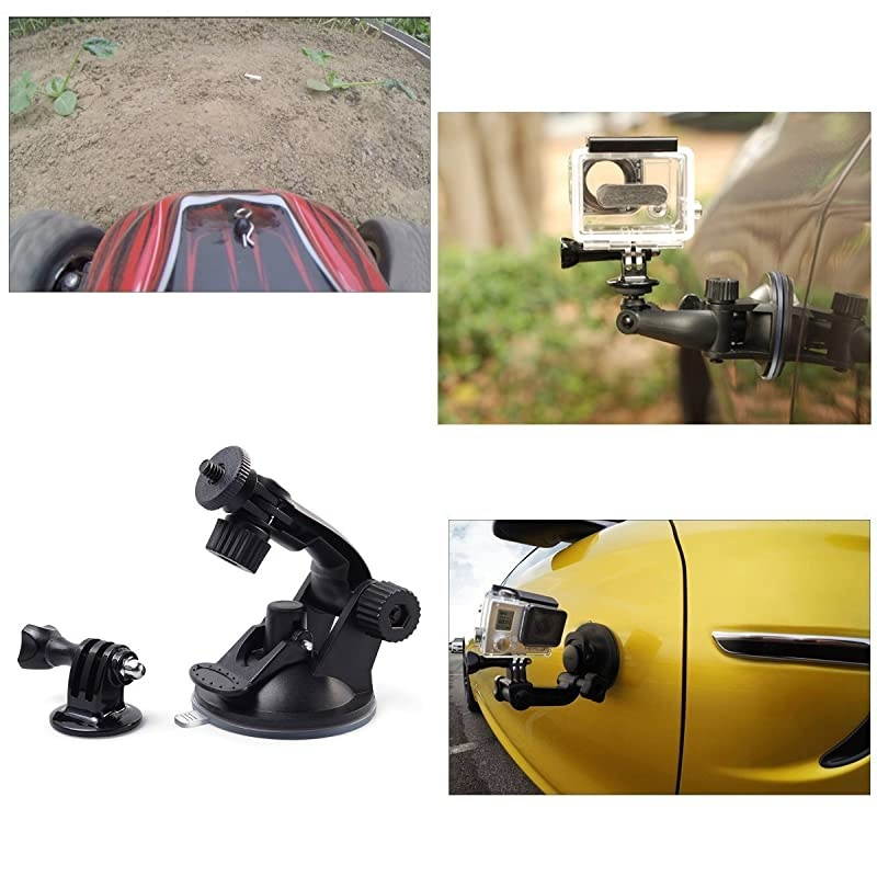 Action Camera Accessories Kits Bundle Compatible with Gopro Hero 8 7AKASO EK7000APEMANCamparkDBPOWERCrosstour 4k Waterproof Camera Car Suction Cup Mount Floating Handle Grip Selfie Stick