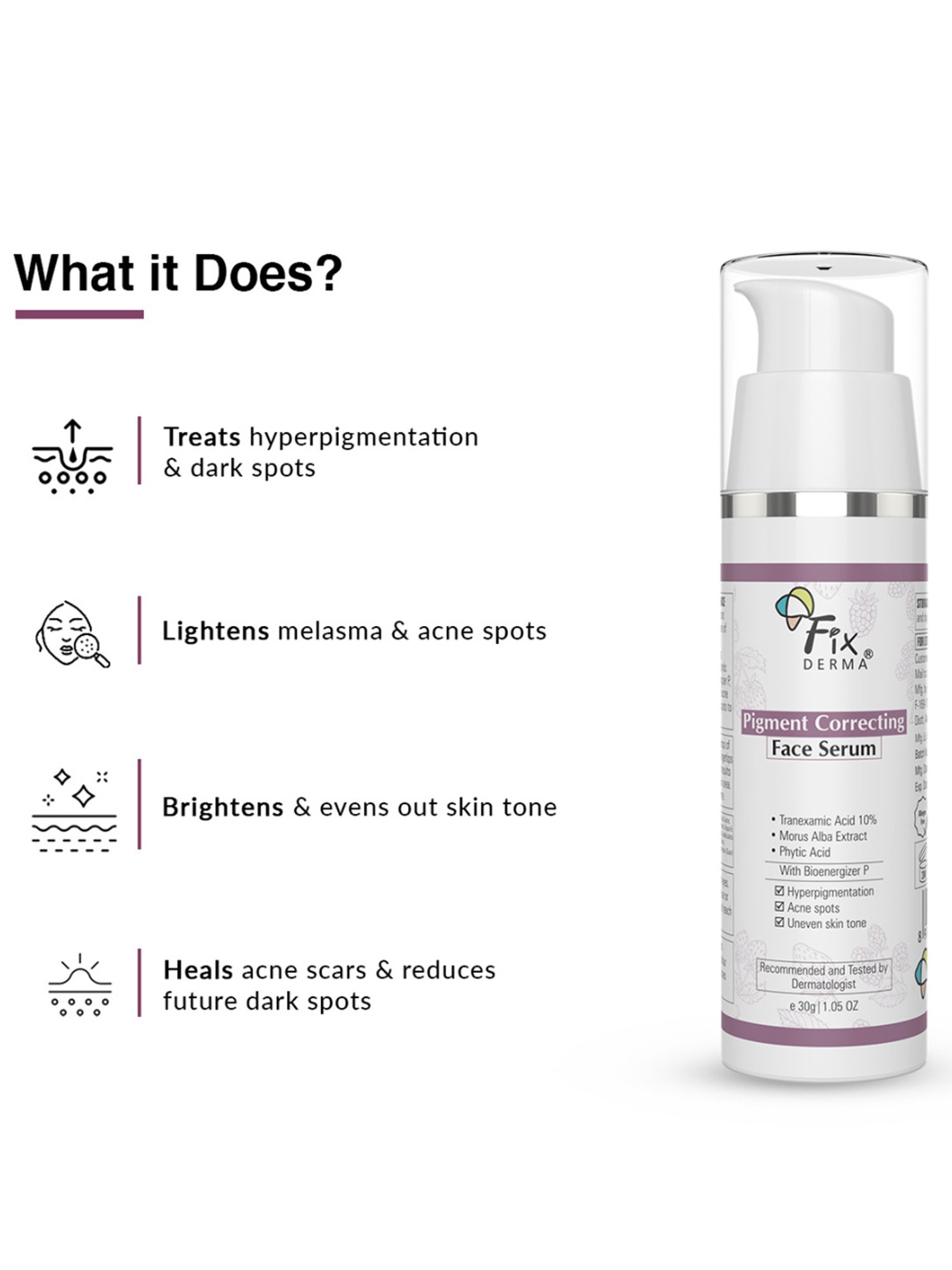 Fixderma Pigment Correcting Face Serum for Men&iquest;&&iquest;Women&iquest;-&iquest;30 gm
