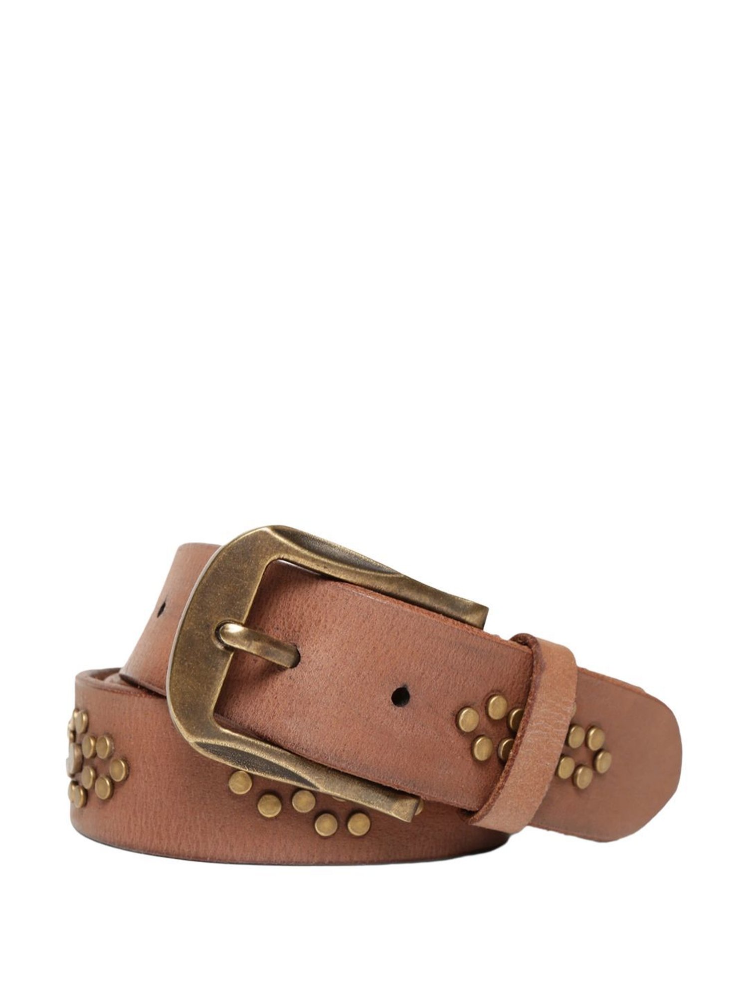 Art N Vintage Beige Leather Waist Belt For Men