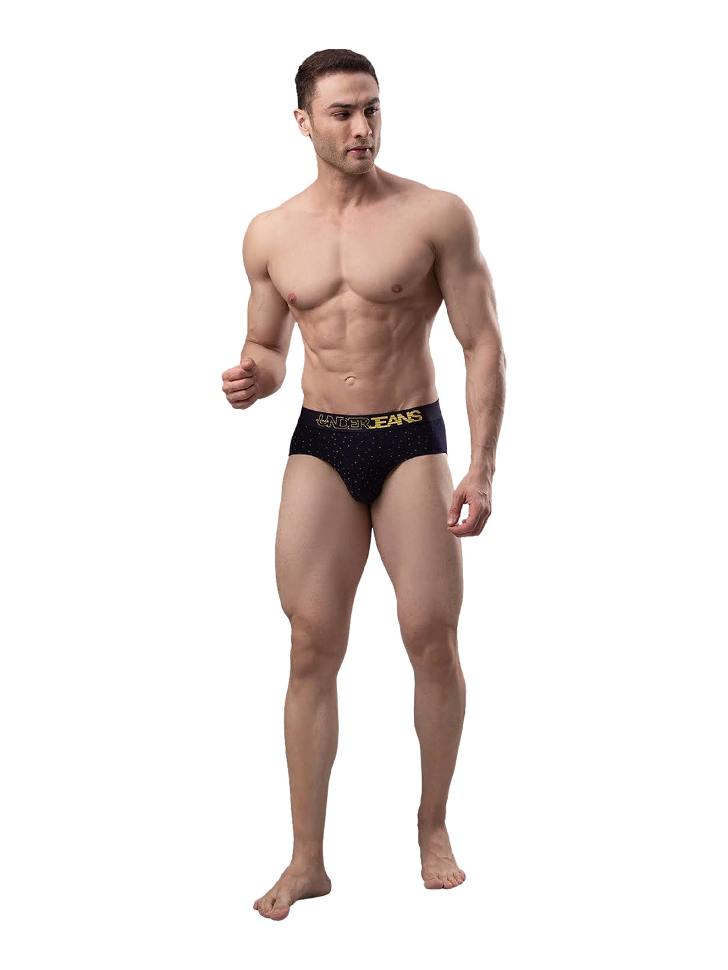 UnderJeans by Spykar Navy Printed Briefs