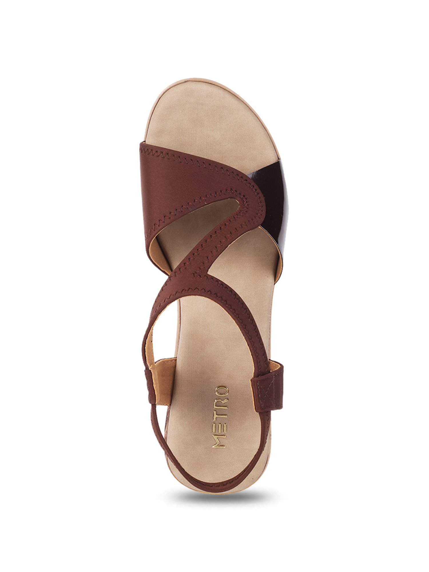Metro Women's Tan Ankle Strap Sandals
