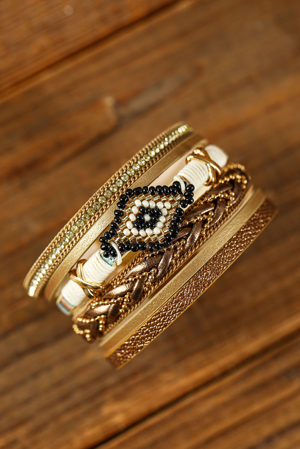 Camel Vintage Geometric Striped Warm Winter Socks