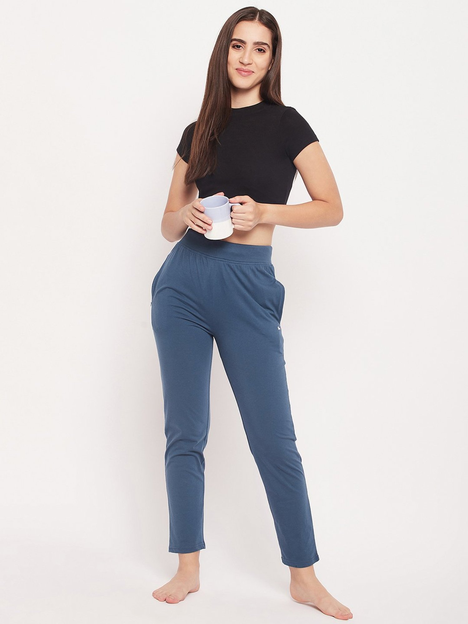 Okane Blue Mid Rise Lounge Pants