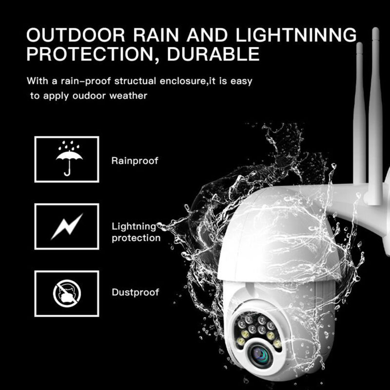 Ochine 360-degree Smart Practical Wireless WiFi Connection Outdoor Waterproof 1080p Dome Camera