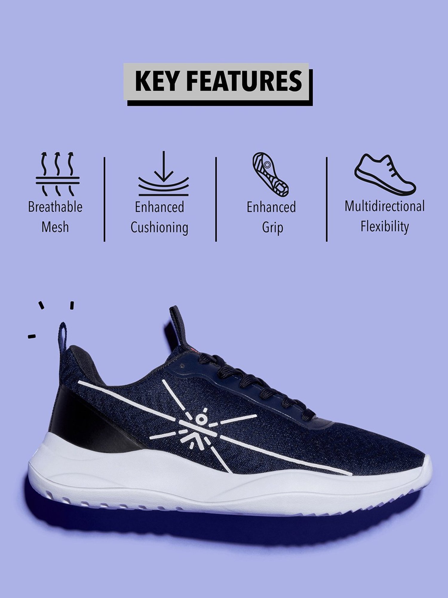 Cultsportone Men's Racer Navy Running Shoes