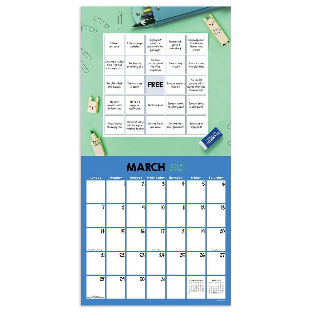TF Publishing,  Office Bingo Wall Calendar 2021