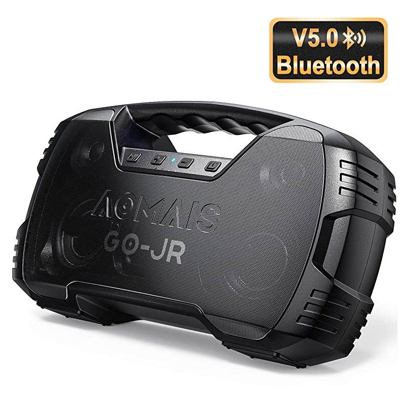 Portable Bluetooth Speaker,  40 Hrs Playtime Outdoor Waterproof Speakers with Lights, 25W Super Stereo Sound and Deep Bass, 100Ft Wireless Bluetooth Range, Built-in Mic, Indoor/Beach Party