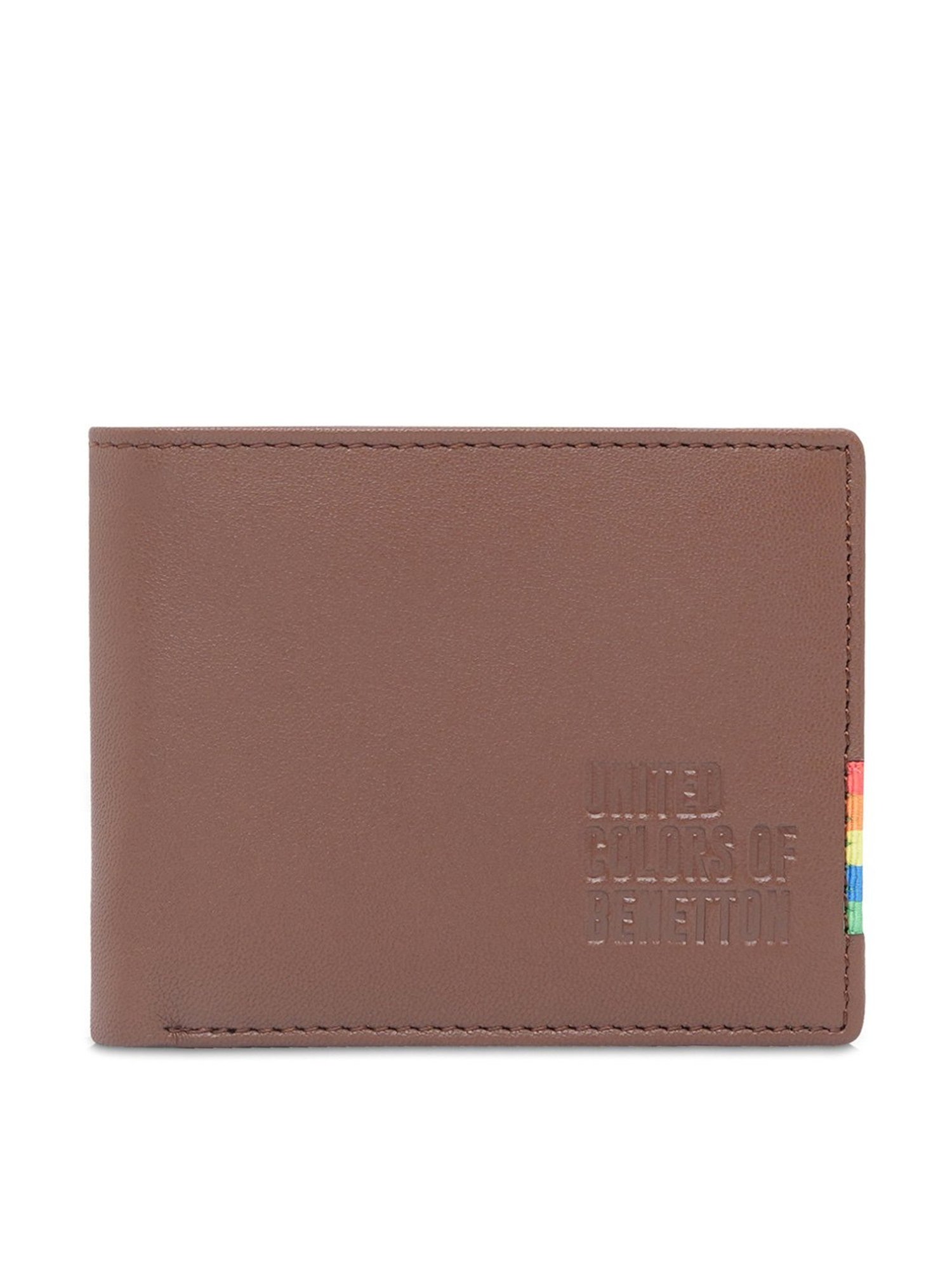 United Colors of Benetton Kinman Tan Casual Leather Bi-Fold Wallet For Men