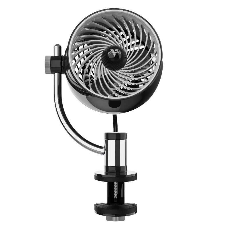 Vornado Pivot3C Personal Air Circulator Portable Fan with Multi Surface Clip Black