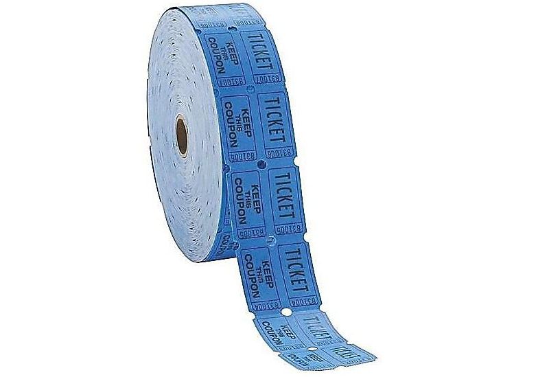 Pm Company Consecutively Numbered Double Ticket Roll Blue 2000 Tickets/Roll 59004