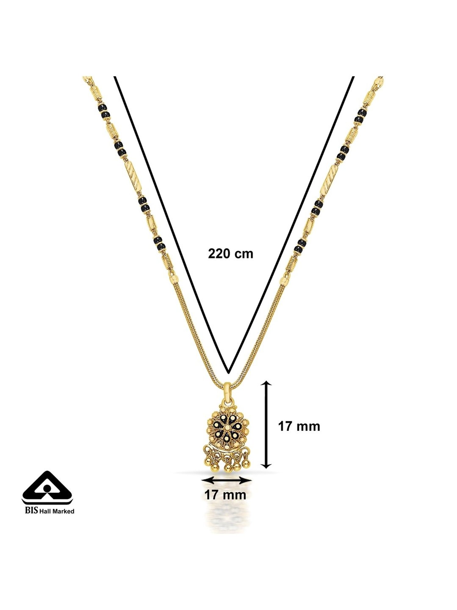 P.N.Gadgil Jewellers Shringar Yellow Gold Modern Mangalsutra For Women