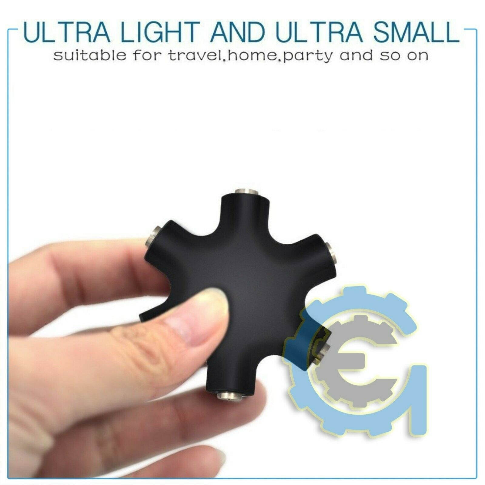 3.5mm Earphone Headphone 6way Audio Splitter 1 Male to 2 3 4 5 Female Port Cable