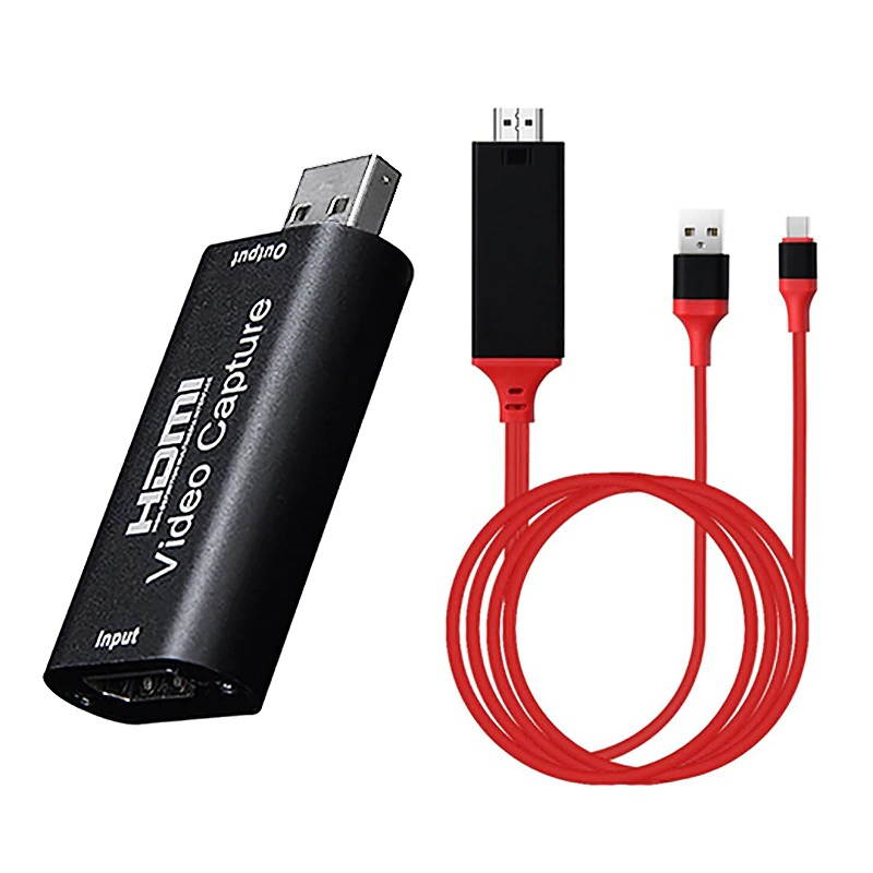 Lejiahong HDMI to USB 2.0 Video Capture Card 1080P HD Recorder Game Video Live Streaming Compatible with Type-C and Android