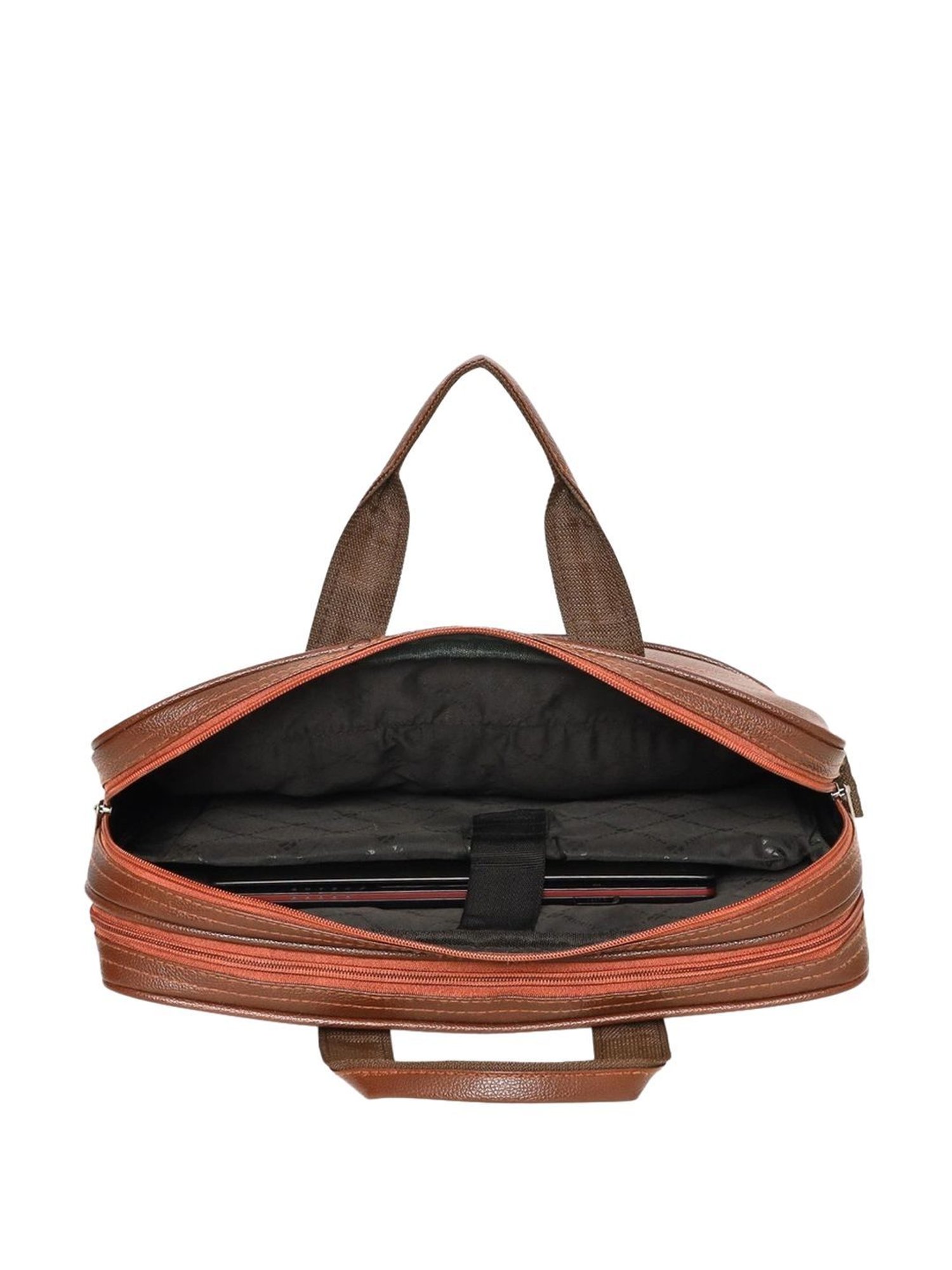 Priority Tan Synthetic Large Messenger Bag