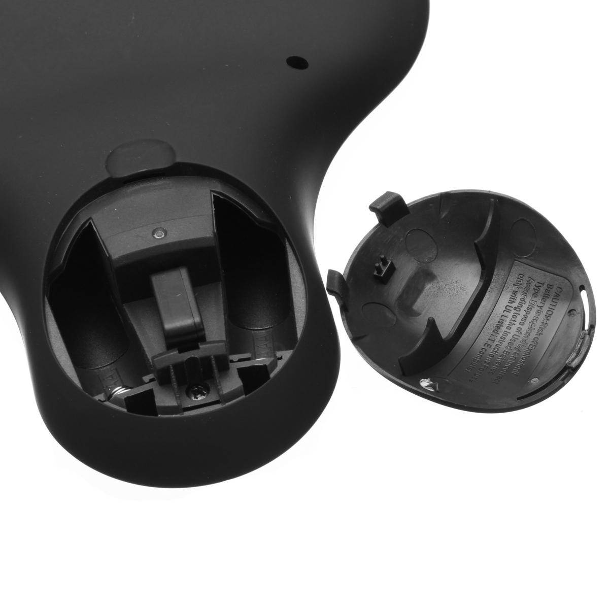 2.4GHz Mini Wireless Keyboard Track Ball Controls for PC Smart TV Android Box Black -