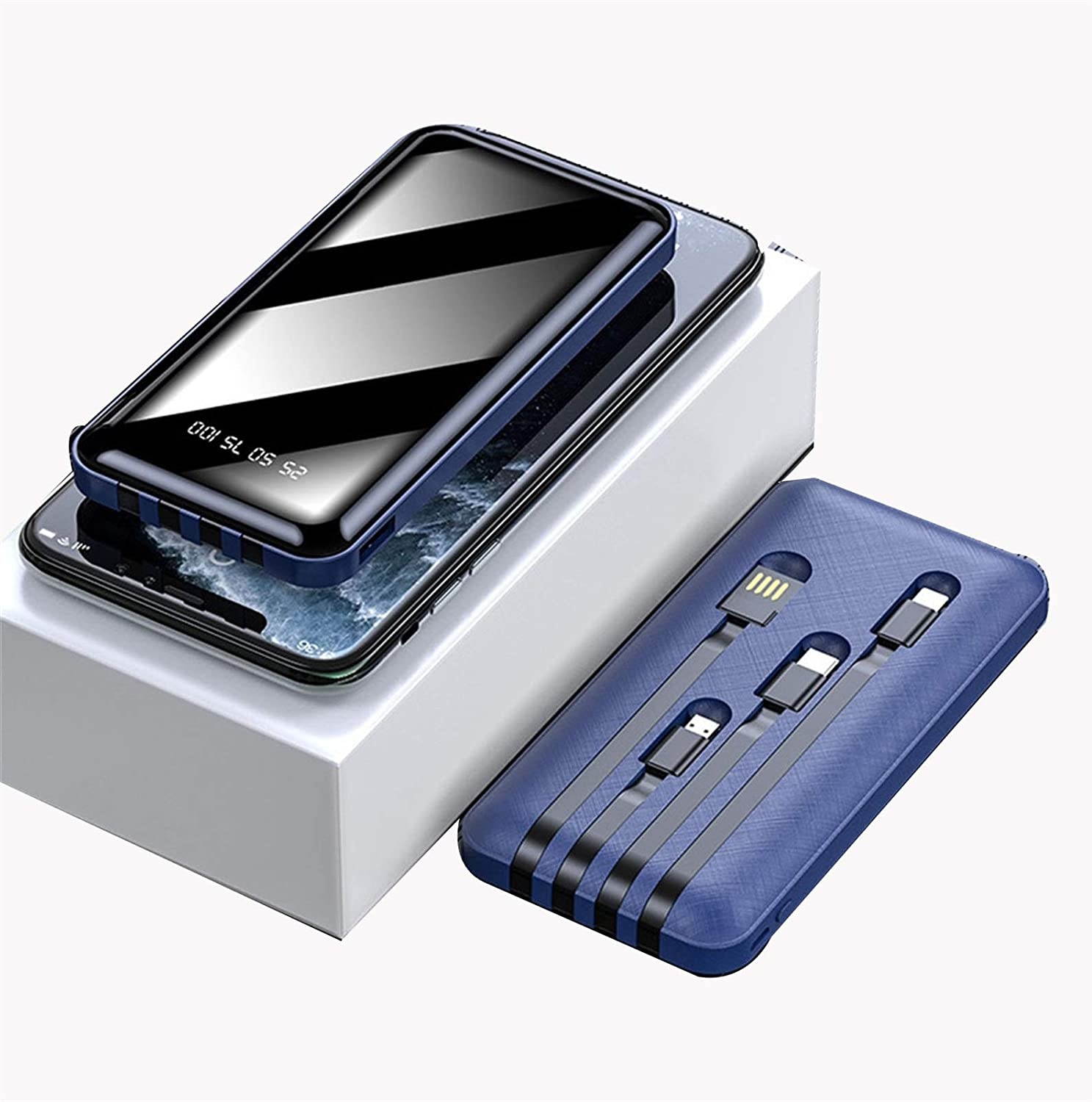 LEIKEGONG Power Bank Mobile Phone Universal Leikegong10000 MA Auto-line Charging Treasure 20000 MA Mirror Fast Charge Large Capacity Mobile Power (Color : China red Size : 20000)