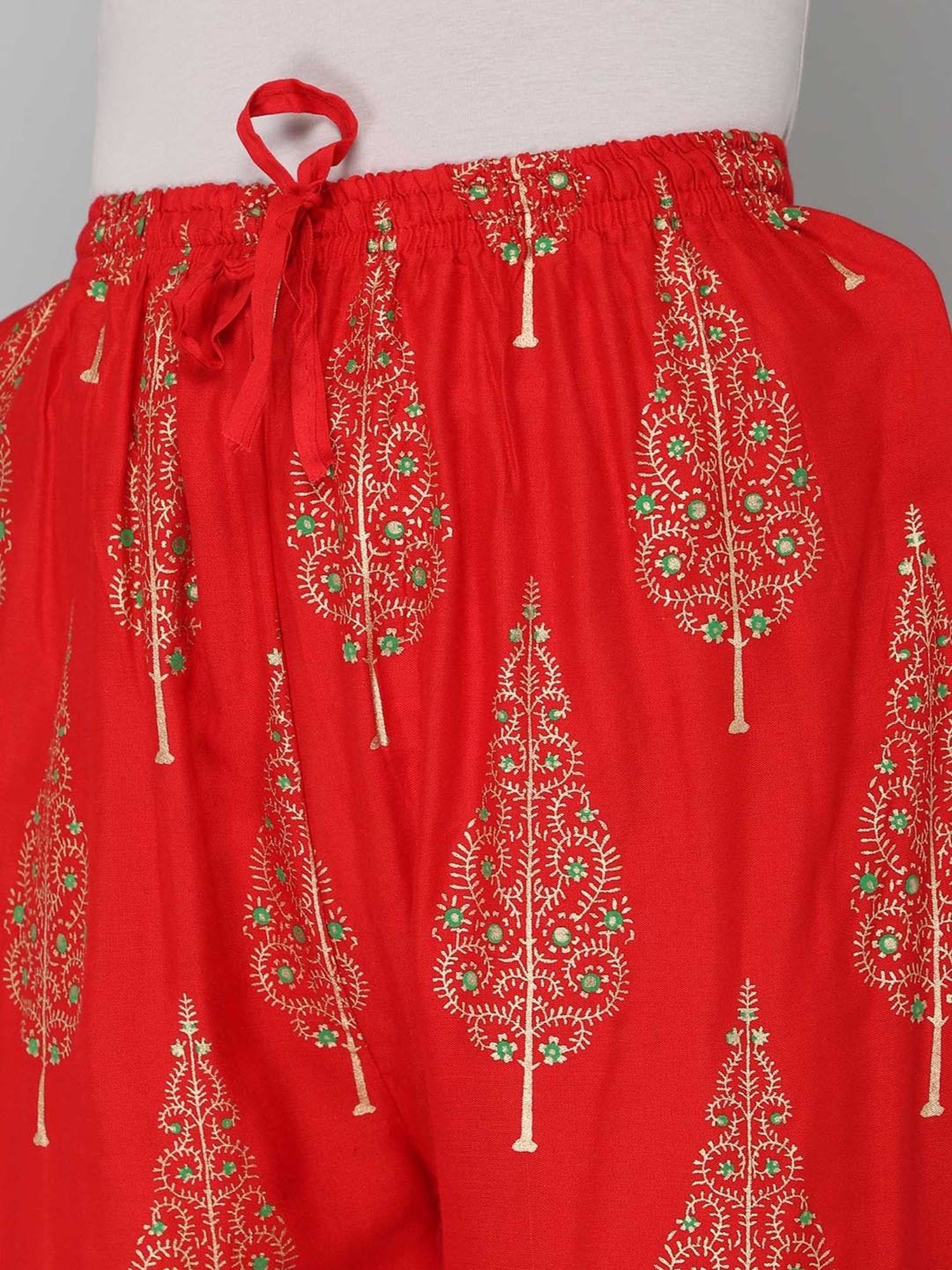 Aditi Wasan Red Printed Palazzos
