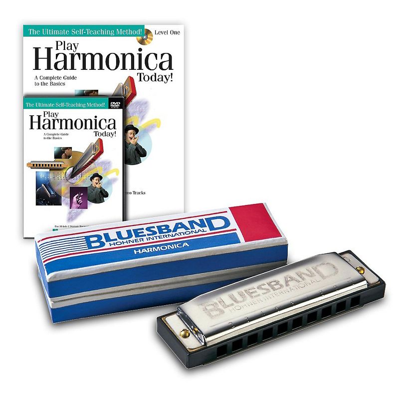 Hohner Blues Band 1501 C Harmonica and %3Cem%3EPlay Harmonica Today!%3C/em%3E Pack Kit C