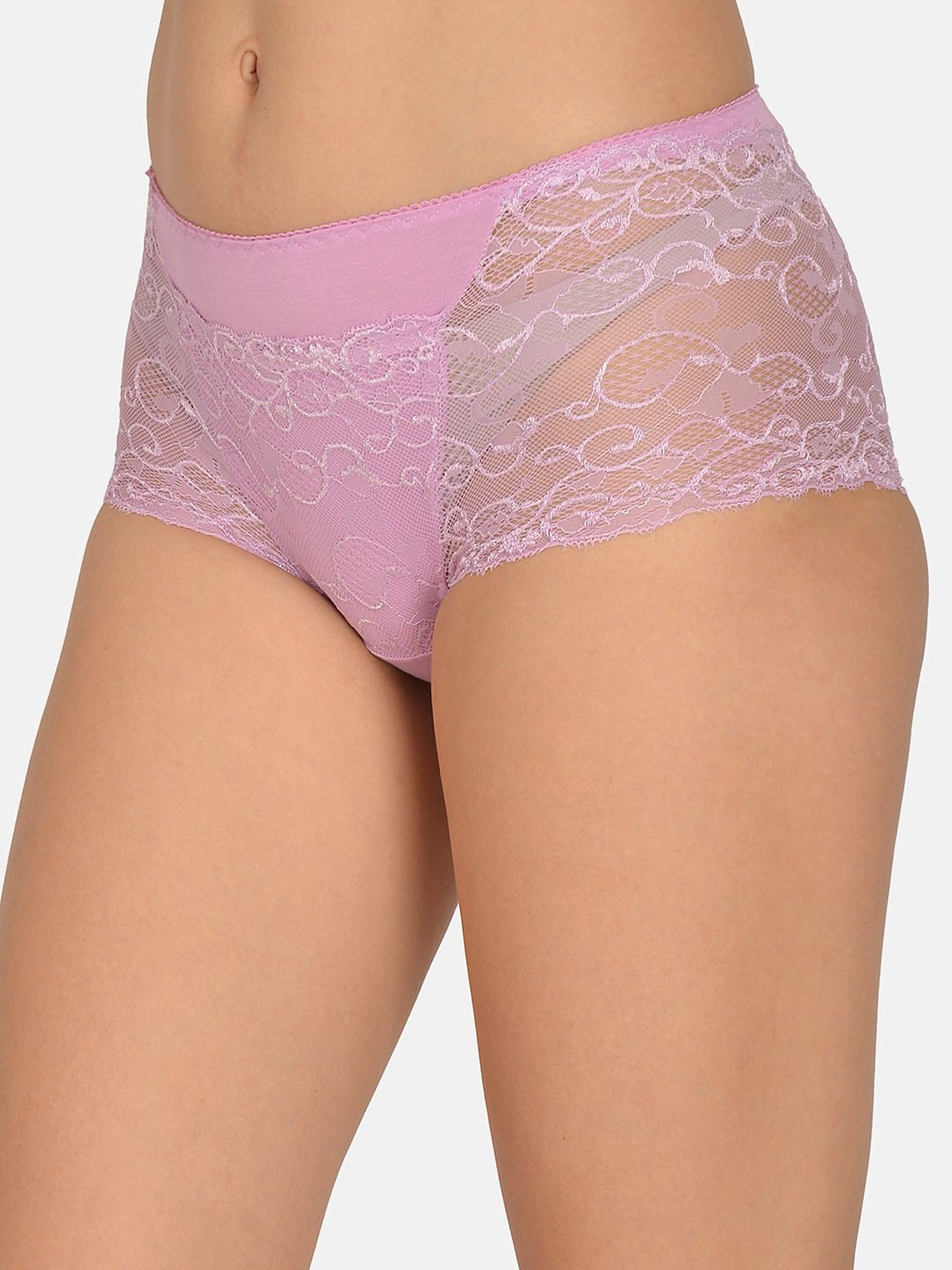 Mod & Shy Mauve Lace Hipster Panty