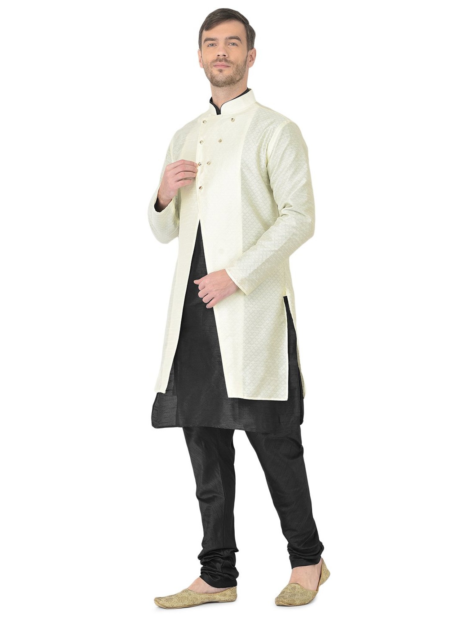 SG RAJASAHAB Multi Regular Fit Self Pattern Kurta Set