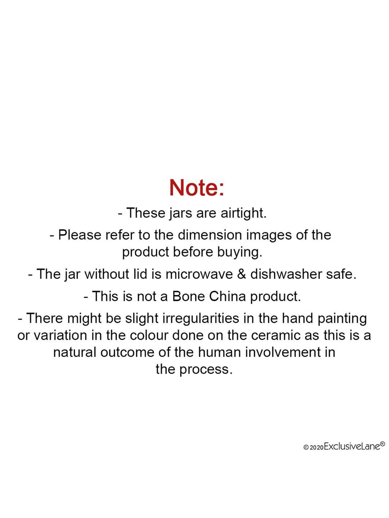 ExclusiveLane Mughal-e-Zahra Red & Brown Ceramic Storage Jar With Lid - Set of 4