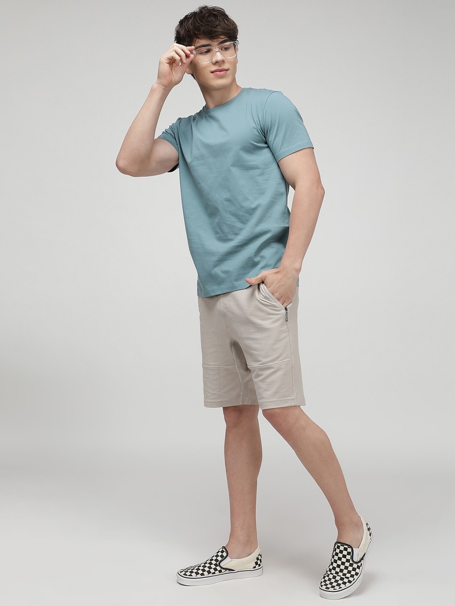 Sporto Artic Green Slim Fit T-Shirt