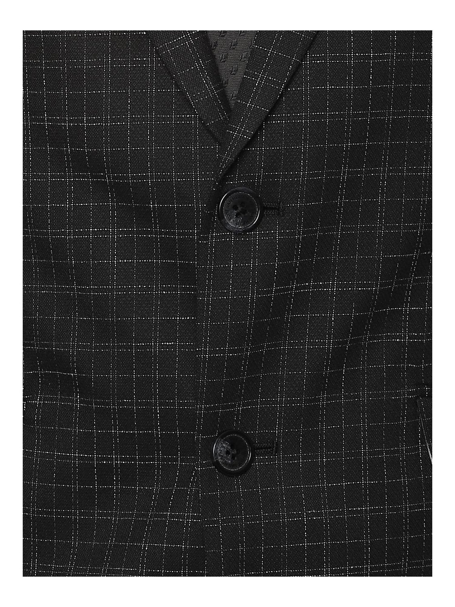 Raymond Brown  Slim Fit Printed Three Piece Suit