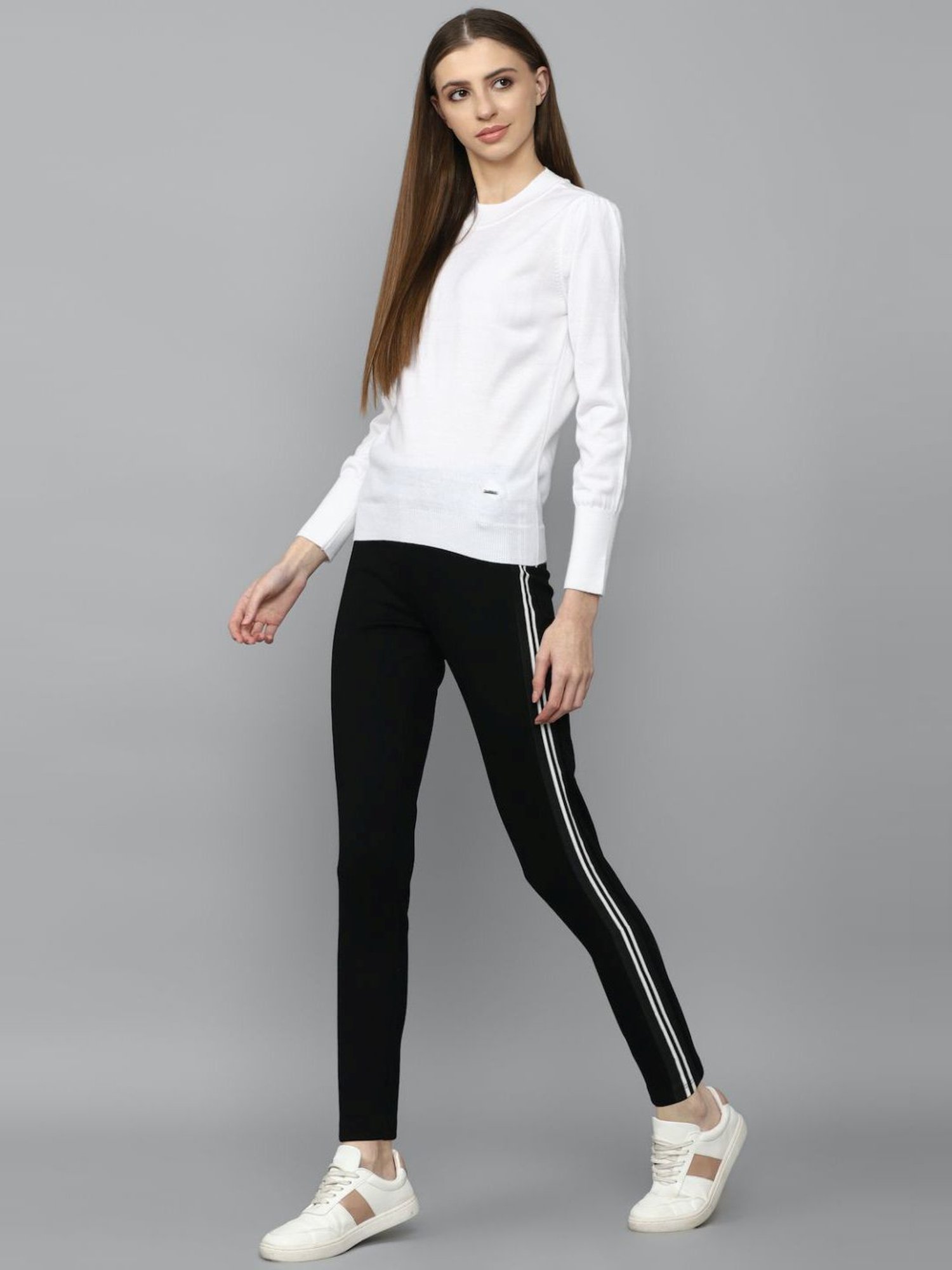 Allen Solly White Cotton Sweater